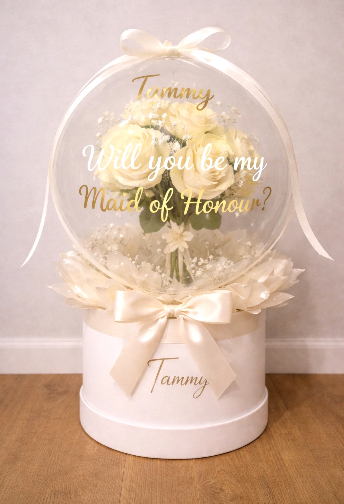 Will you be my maid of honour balloon gift